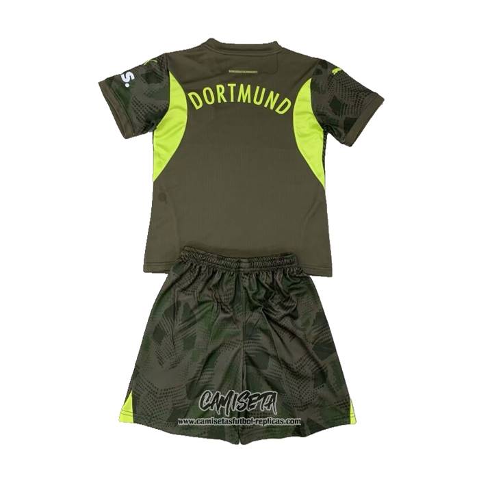 Primera Camiseta Borussia Dortmund Portero 2024-2025 Nino